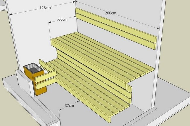 3 d saună design pe balcon