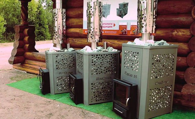 sauna faça você mesmo com fogão fechado