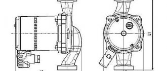 Sirkulasjonspumper for varmesystemer - diagram
