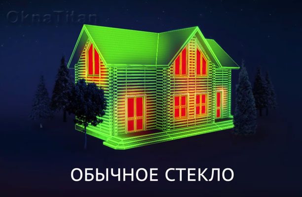 Demonstration on a thermal imager double-glazed window ordinary