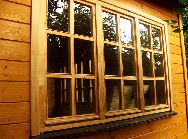 Ventanas de madera para la terraza.
