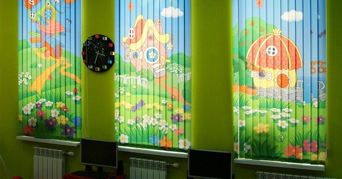 Persianas infantiles con estampado.
