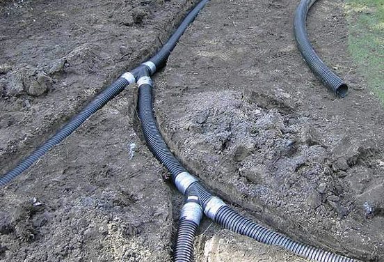 Vízelvezető csövek a talajvíz ártalmatlanításához