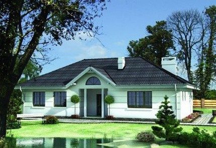 Fasaden til et privat hus
