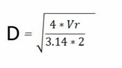 Boru çapını hesaplamak için formül (dahili)