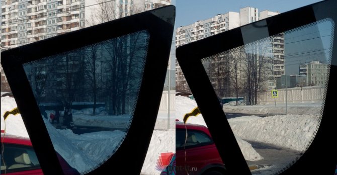 Slika 26: Razina propusnosti svjetlosti elektrokromnog filma