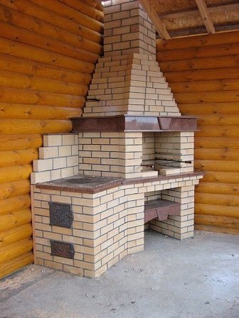 Foto av peisovn med grill i badekar fra kalibrert ved.