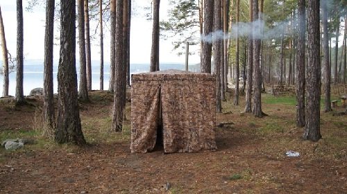 Foto av et enkelt campingbad