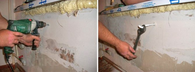 Beslag for en støpejerns radiator