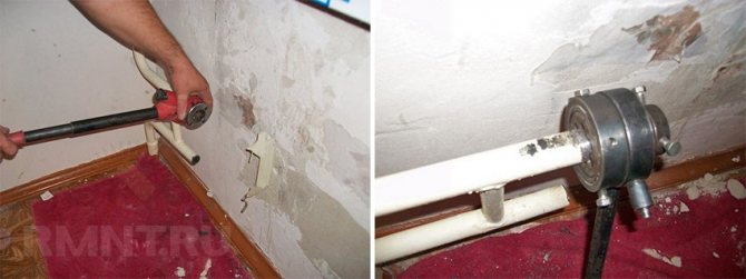 Beslag for en støpejerns radiator