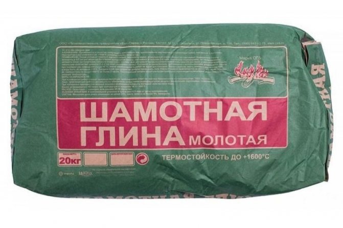 Clay for the stove in the bath