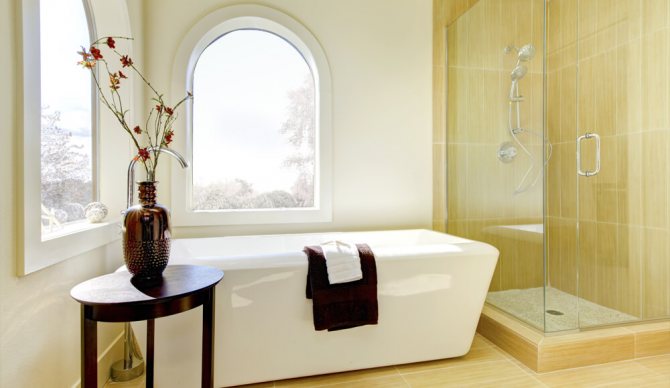 Characteristics of the window in the bathroom