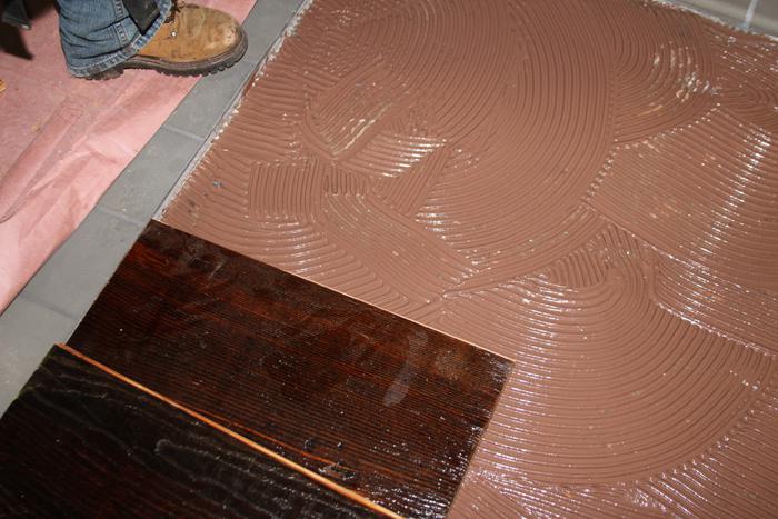 how to lay floors on a concrete floor in a private house