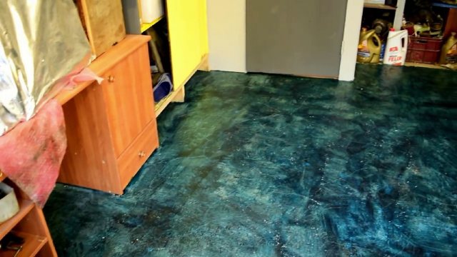 Hvordan man laver et marmoreret gulv i en garage med egne hænder