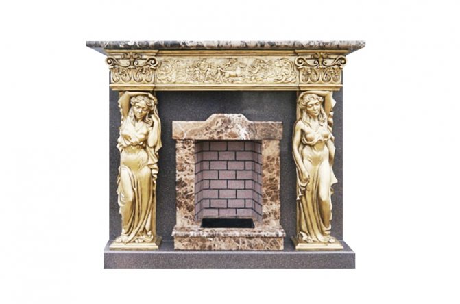 Ako vyrobiť portál pre elektrický krb: podrobné pokyny a odporúčania, krbový portál Caryatid Imperador Dark