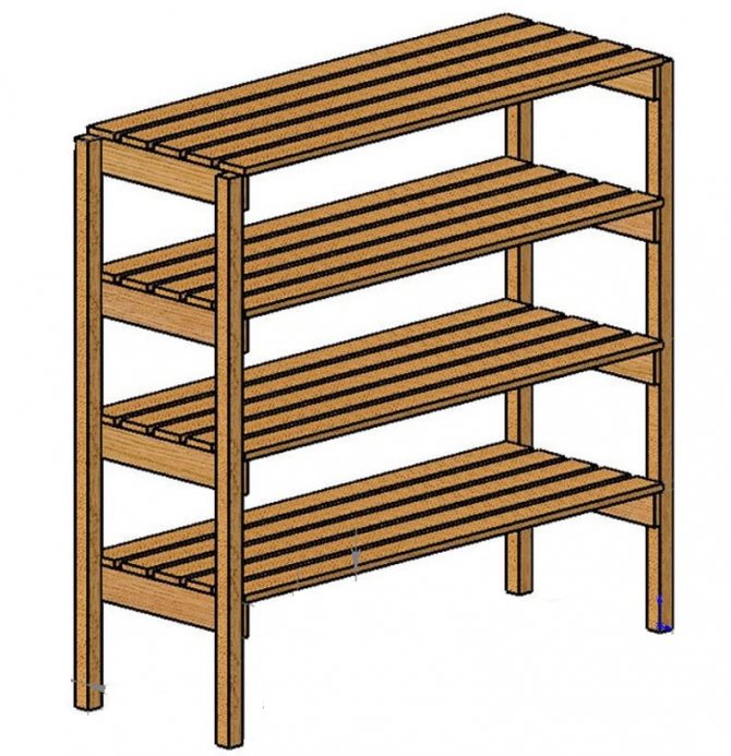 image de rayonnage en bois