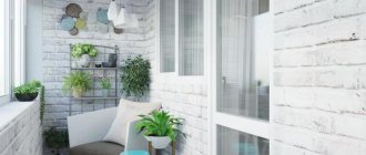 picture How to paint a brick wall on a loggia or balcony