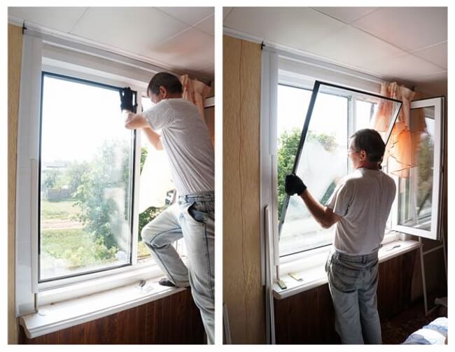 imagen de la instalación de una nueva ventana de doble acristalamiento