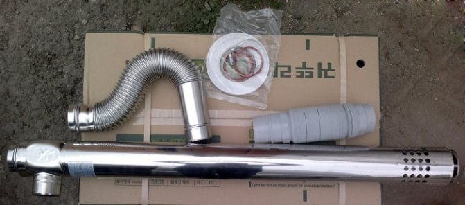 Chaminé coaxial de aço inoxidável