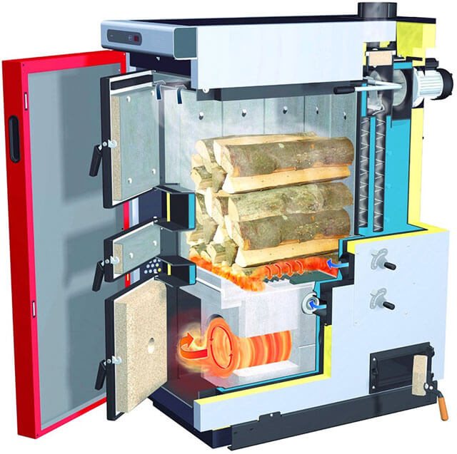 wood fired hot water boiler