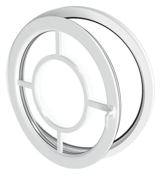 ventana redonda de pvc con apertura