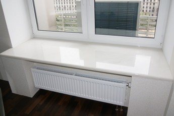 Alféizar de cuarzo Mont Blanc Snow forma estándar
