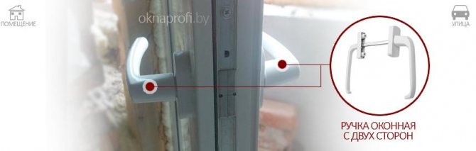 instalación de un mango de doble cara