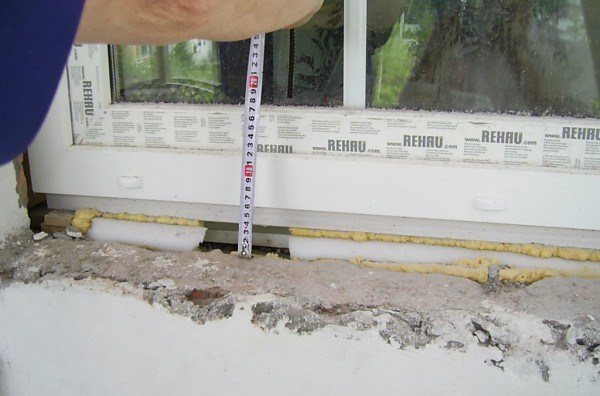 Instalación de ventanas de plástico.