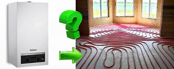 Yerden ısıtma devreleri için duvara monte kazan