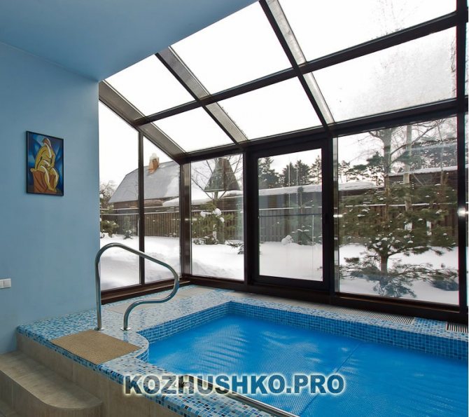 Heated pool windows