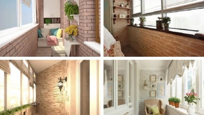 Tuğla balkon dekorasyonu: iç dekorasyonda hangi malzemeler kullanılabilir?