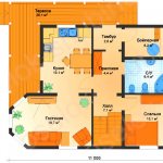 plano de la casa con sala de calderas