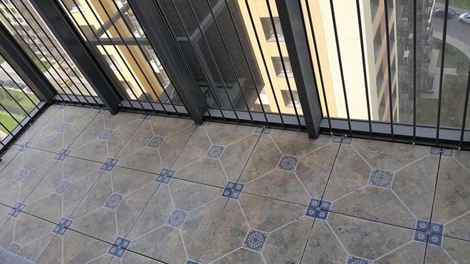 tiles on the balcony