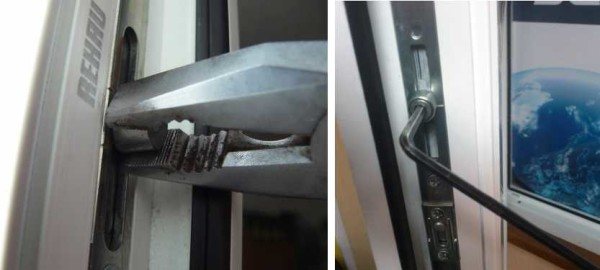 Otočte výstredník kliešťami alebo šesťhranným kľúčom