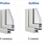 Exemple de profile de ferestre cu un număr diferit de camere fabricate de VEKA: euroline, proline, softline, softline-82