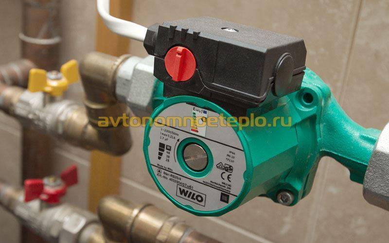 Circulação forçada com bomba Wilo para sistemas de aquecimento doméstico