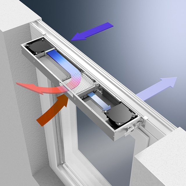 Tvungen vinduesventilation med varmegenvinding