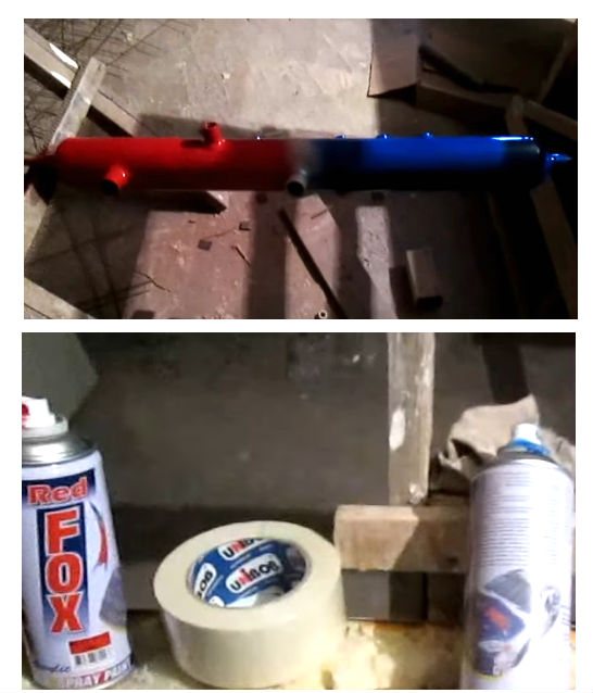 Proces maľovania domáceho hydraulického šípu