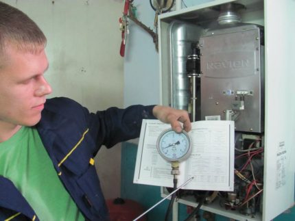 Kontrollere gasskjelens tekniske tilstand