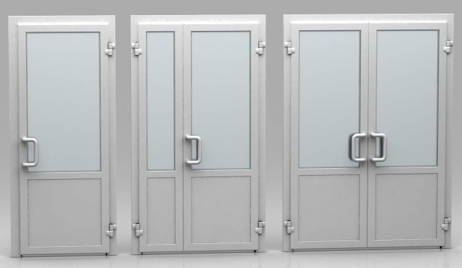 Separation of plastic doors by the number of leaves