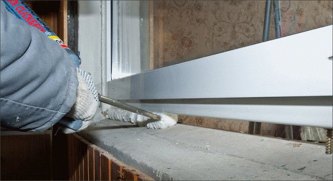 İncir. 9. Kavitenin poliüretan köpük ile kapatılması
