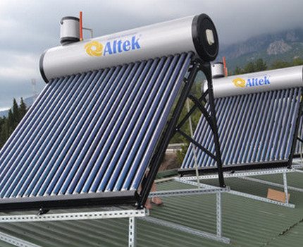 Colector solar y almacenamiento de calor.