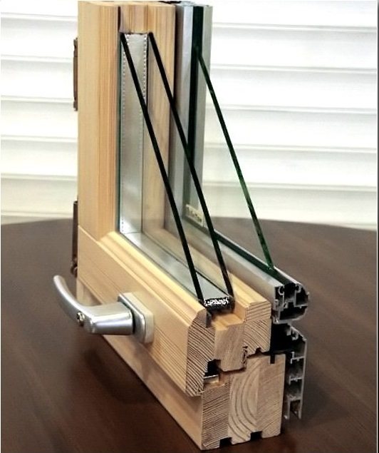Modern wooden double-glazed windows