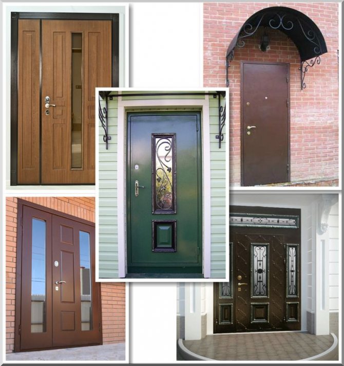 Standard sizes of metal entrance doors