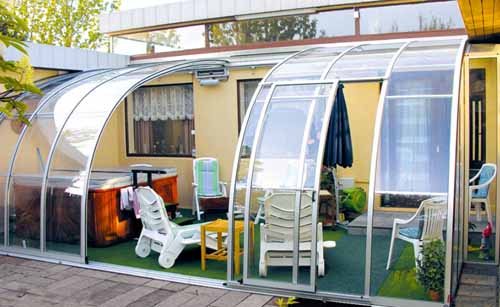 Puertas de vidrio a la terraza