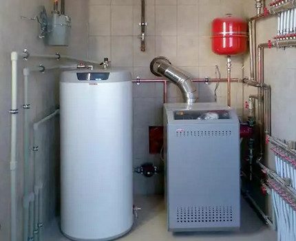 Acumulador de calor en el sistema de calefacción.