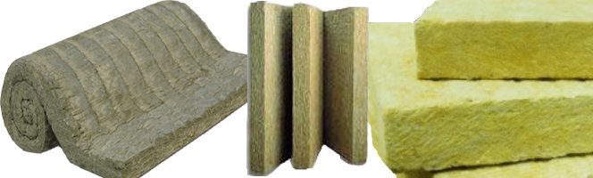 Värmeisoleringsmaterial baserat på mineralullskivor och mattor.