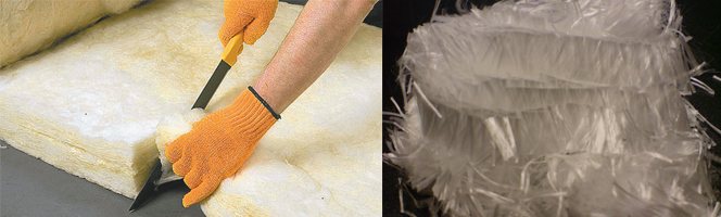 Värmeisolerande material baserat på stapelfiberfiber.