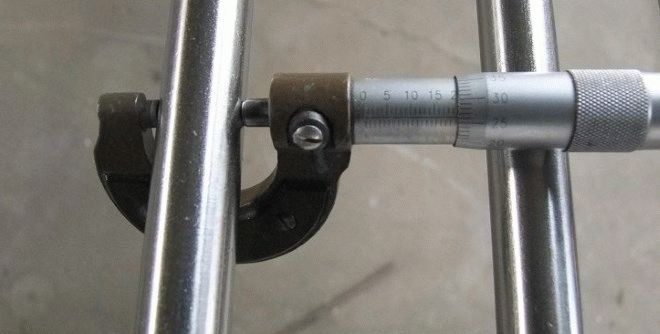 Tabela de diâmetros de tubo inoxidável