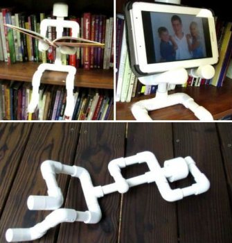 Universal stand made of PVC pipes